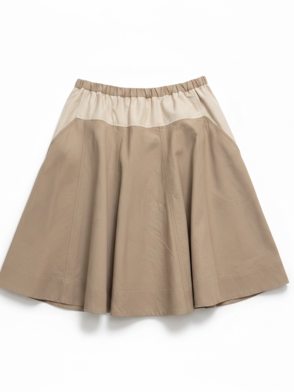 Anthropologie Maeve Two-Tone Beige A-Line Skirt